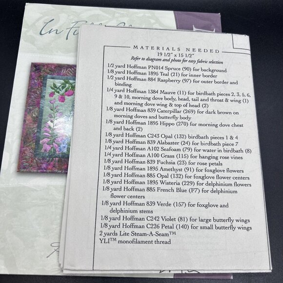 McKenna Ryan In Full Bloom“ Dippity Duo” Block 5 Applique Quilt Sewing Pattern - Picture 7 of 7